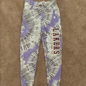 Tie dye laker’s sweats